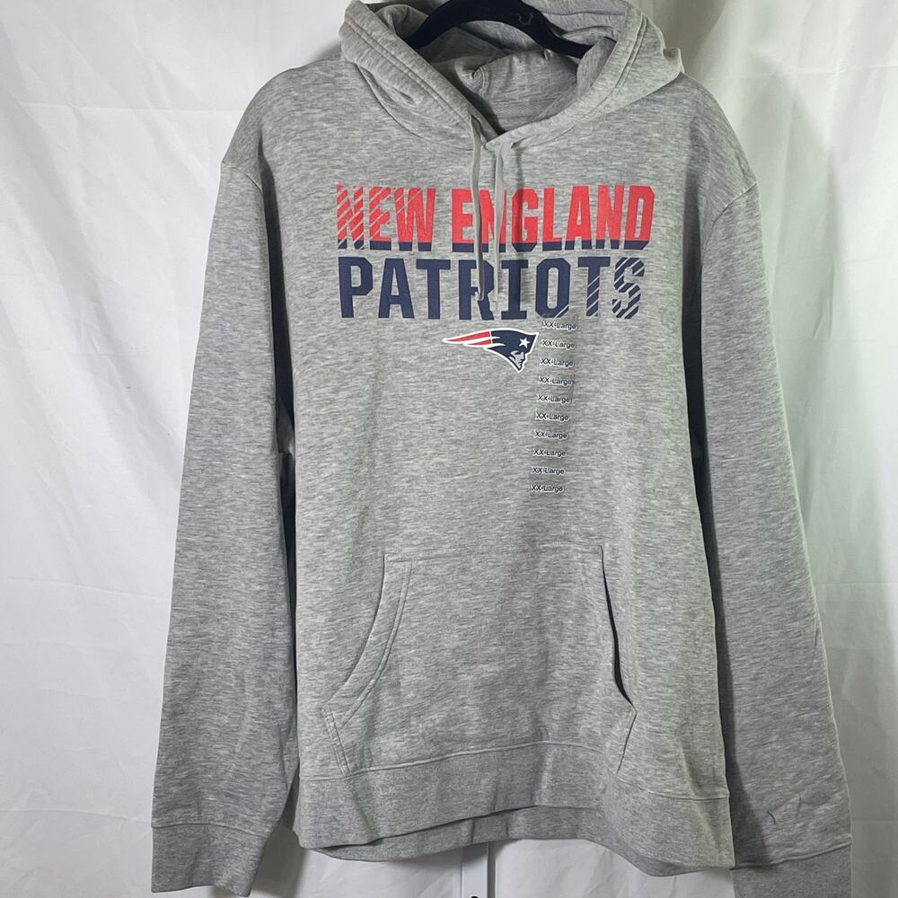 New England Patriots NFL Hoodie - Mens Size XXL - Gray